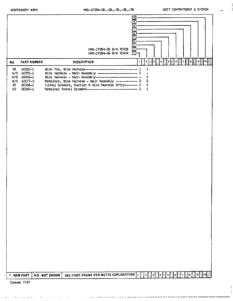 Unit Compartment And System Page 3 Diagram and Parts List for 19284A  Admiral Refrigerator
