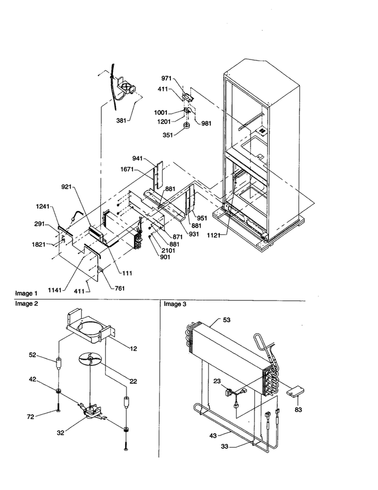 Evaporator Area Diagram and Parts List for BRF20VCPE-P1321306XE  Amana Refrigerator