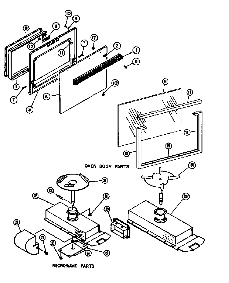Page 3 Diagram and Parts List for MRR-1000-P8551402S  Amana Microwave Oven Combo