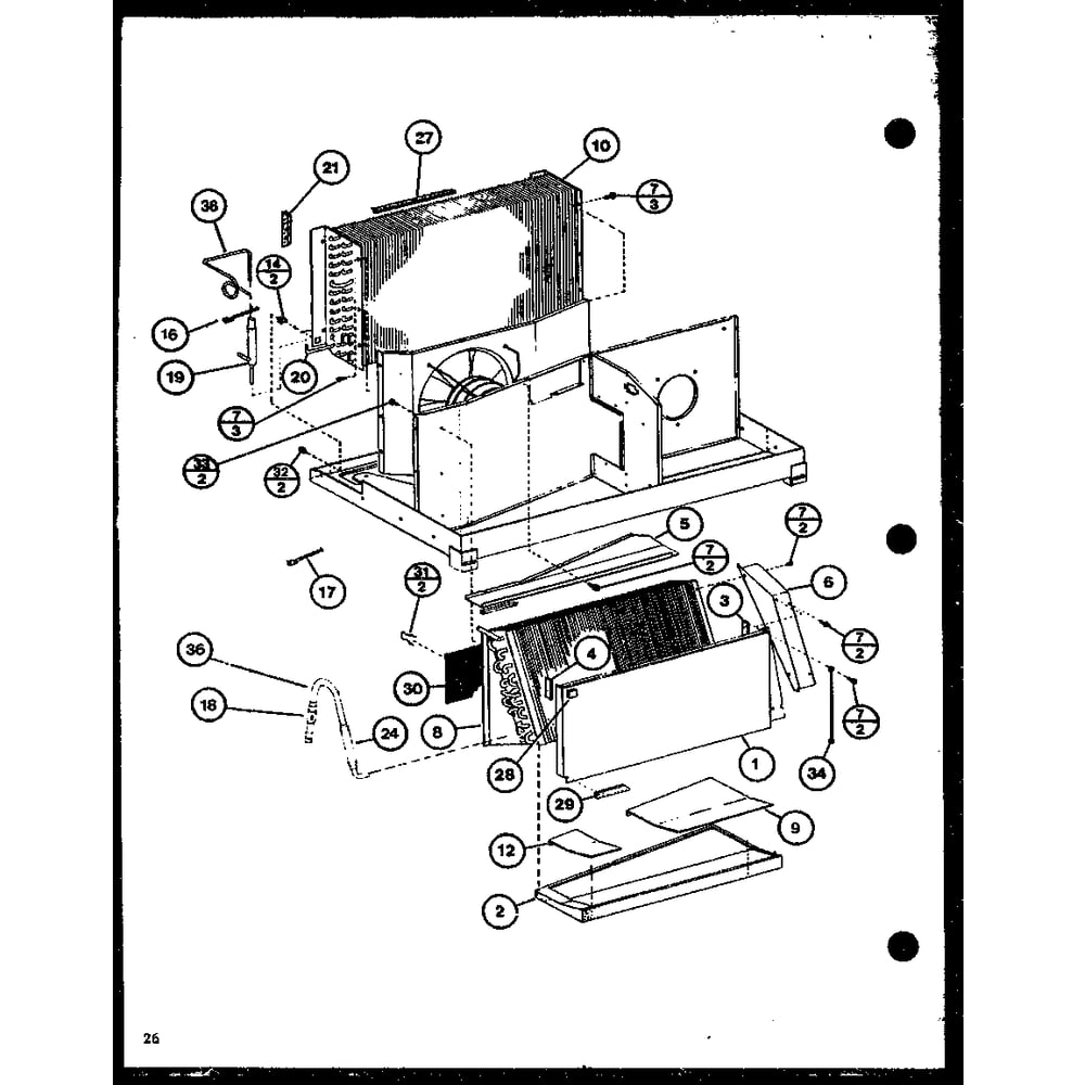 Diagram 18 Diagram and Parts List for PTH15300B P9913620R Amana Air Conditioner