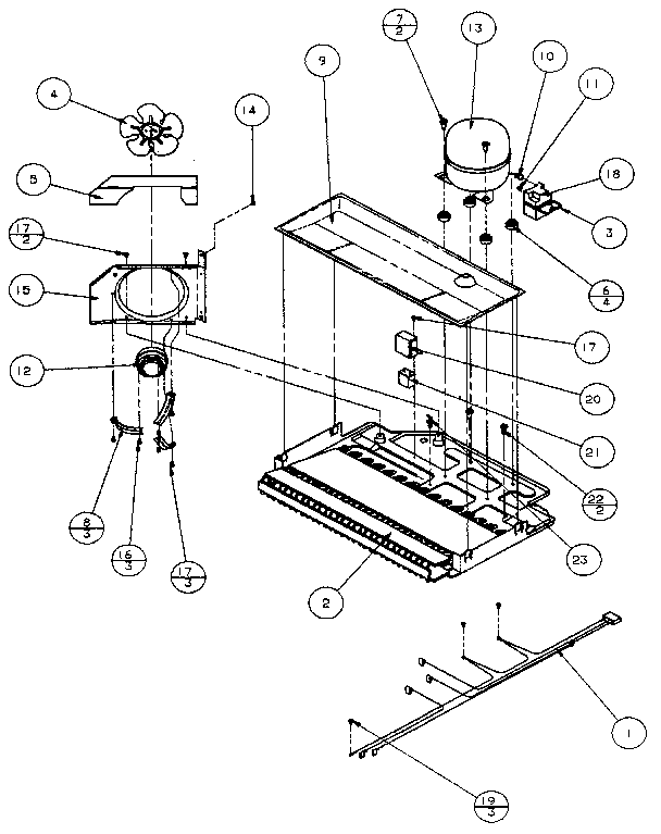Panasonic Compressor Diagram and Parts List for TXI21R-P1168002W  Amana Refrigerator