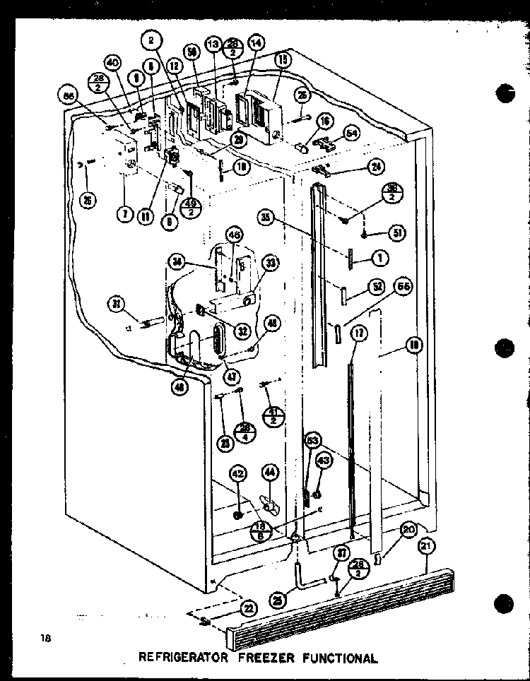 Refrigerator Freezer Functional Diagram and Parts List for SRI19GL-P7745504WL  Amana Refrigerator