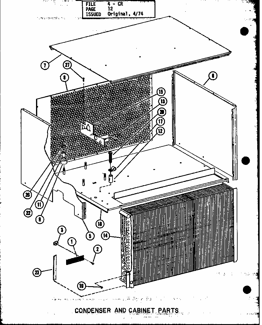Condenser And Cabinet Parts Diagram and Parts List for CR2-1 P55056-2C Amana Air Conditioner
