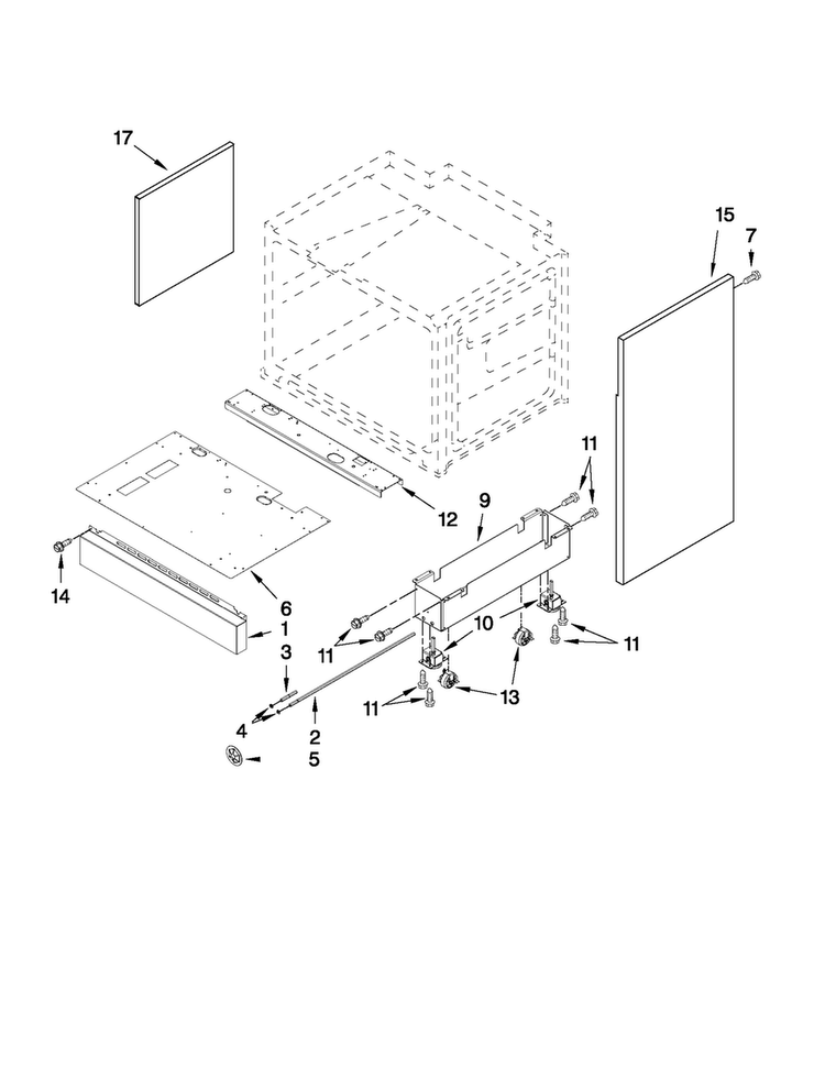 Chassis Parts Diagram and Parts List for JDRP436WP01  Jenn-Air Range