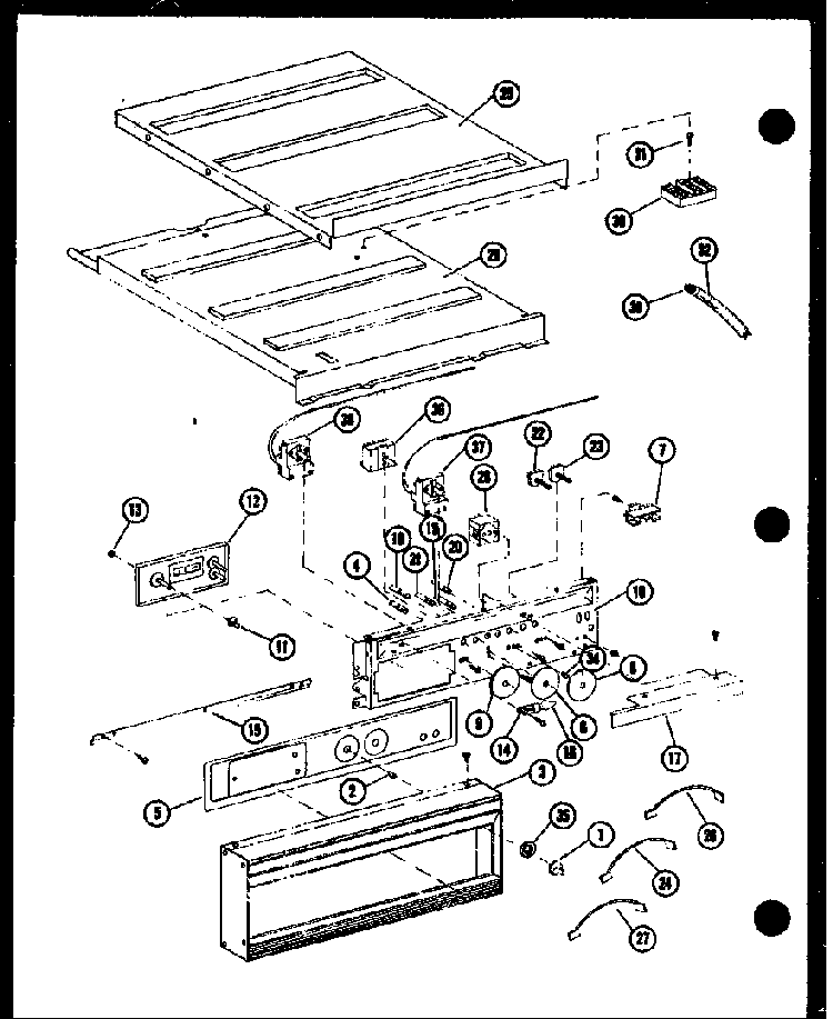 Control Diagram and Parts List for AO-24S-P85379-1S  Amana Wall Oven