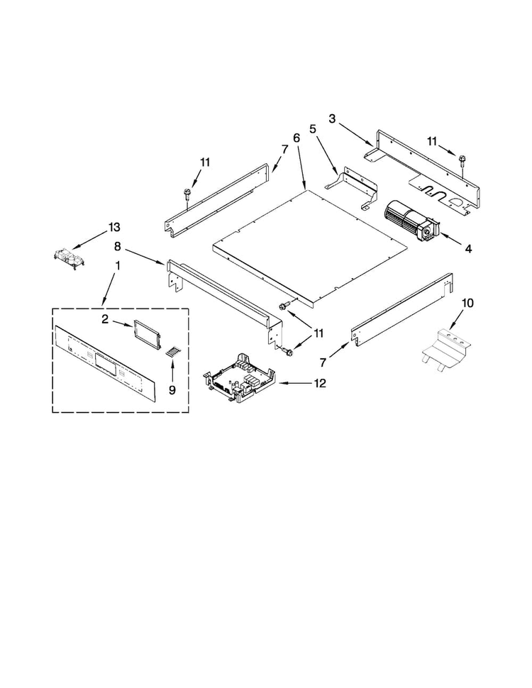 Control Panel Parts Diagram and Parts List for JJW3830WB00  Jenn-Air Wall Oven