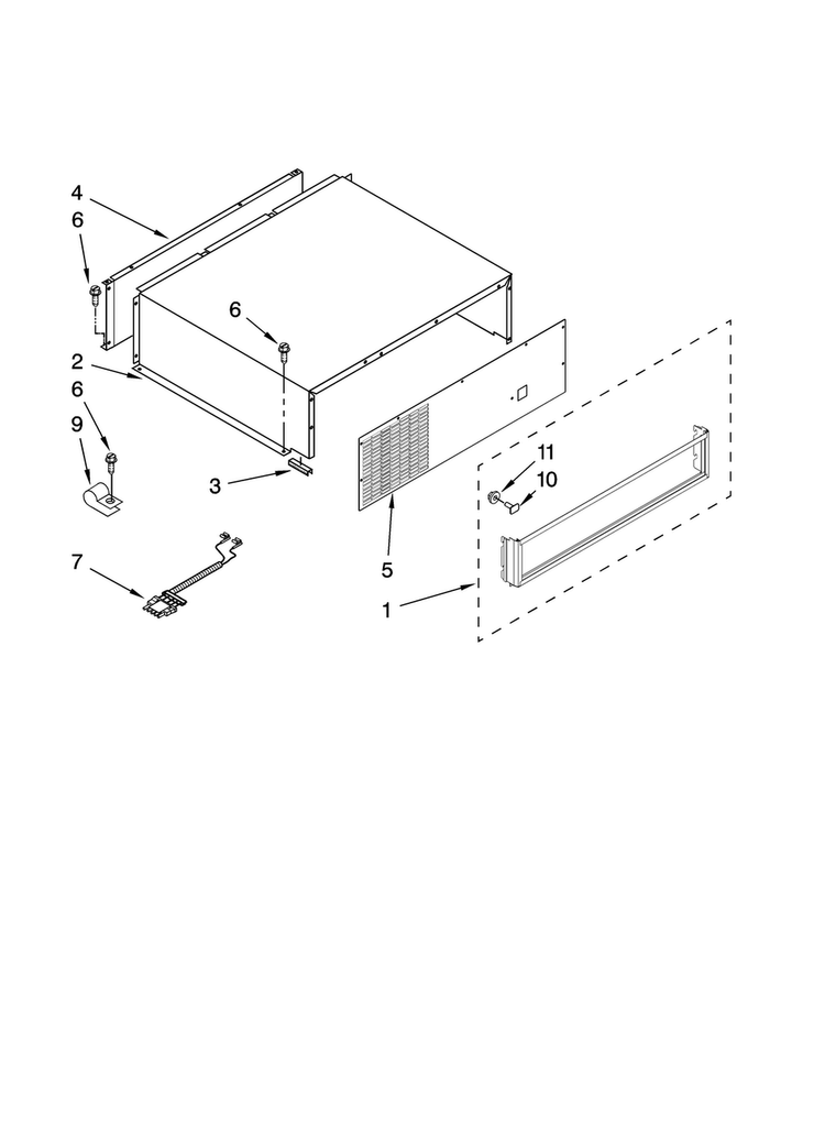 Top Grille And Unit Cover Parts Diagram and Parts List for JB36CXFXRB00  Jenn-Air Refrigerator