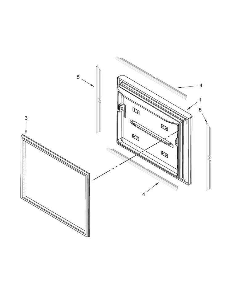 Freezer Door Parts Diagram and Parts List for JFC2290VTB5  Jenn-Air Refrigerator