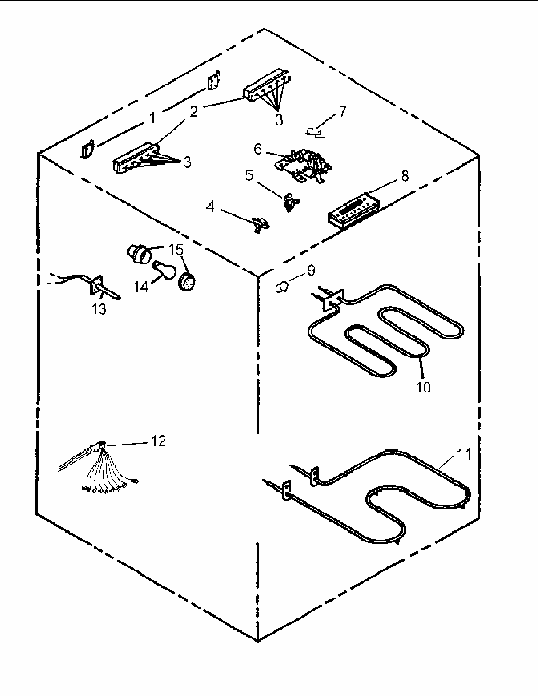 Electrical Components Diagram and Parts List for CARDS801WW-P1131925NWW  Amana Range