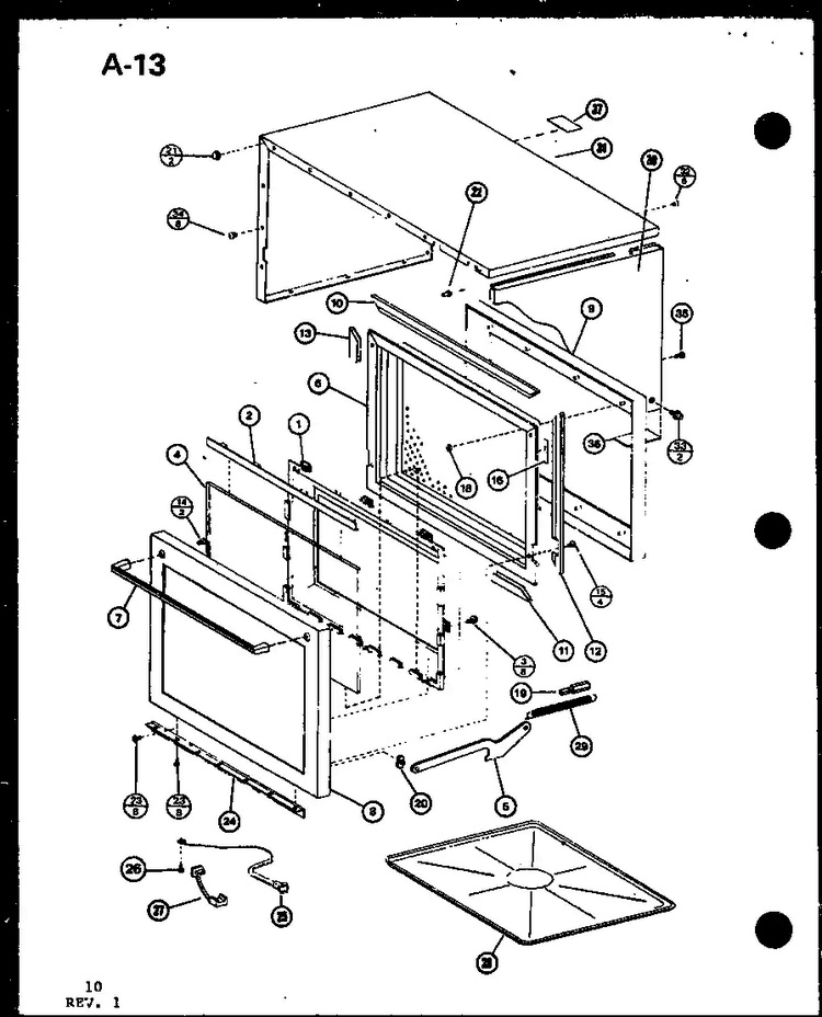 Section 4 Diagram and Parts List for RS-7A P75589-5M Amana Microwave