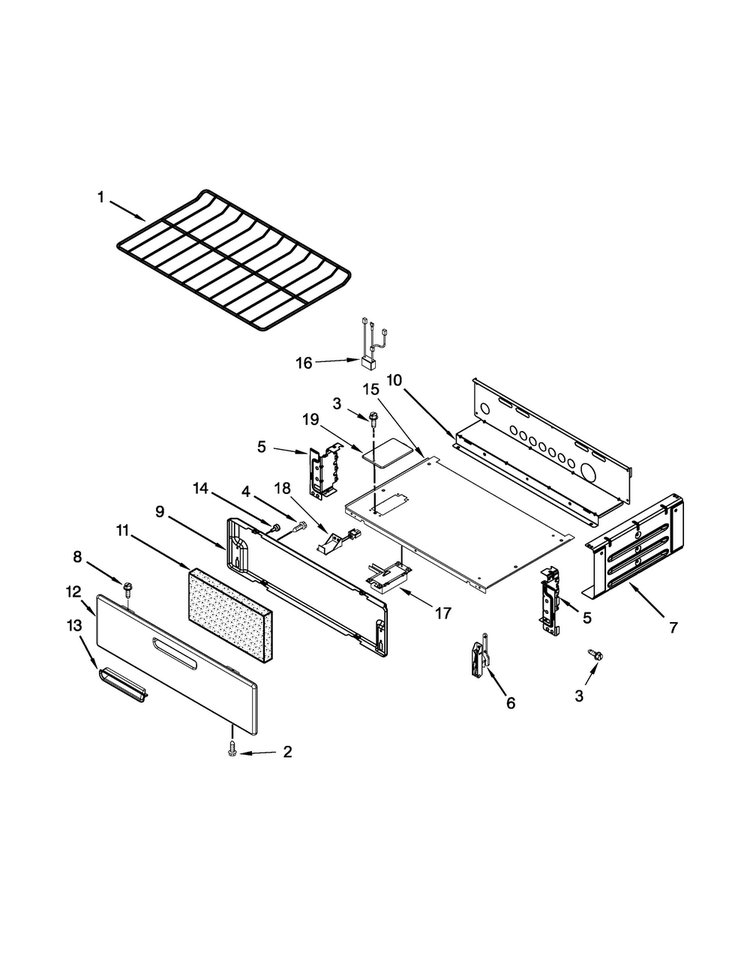 Oven And Broiler Parts Diagram and Parts List for AGR3130BAW0  Amana Range