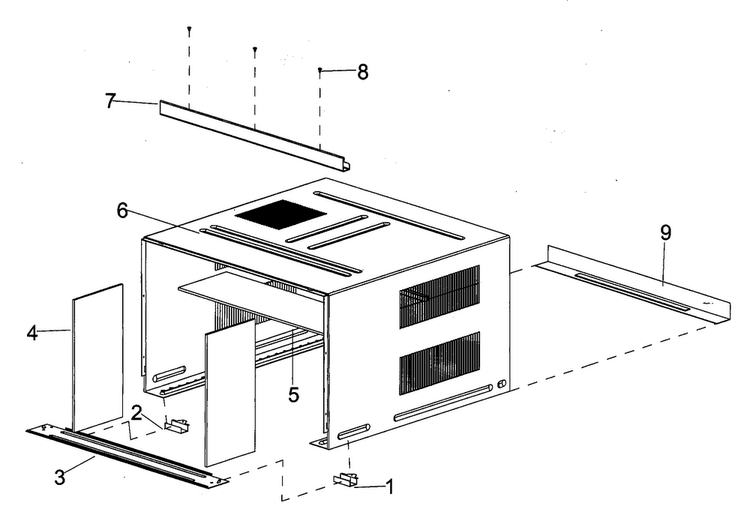 Outside Cabinet Parts Diagram and Parts List for AH243  Amana Air Conditioner