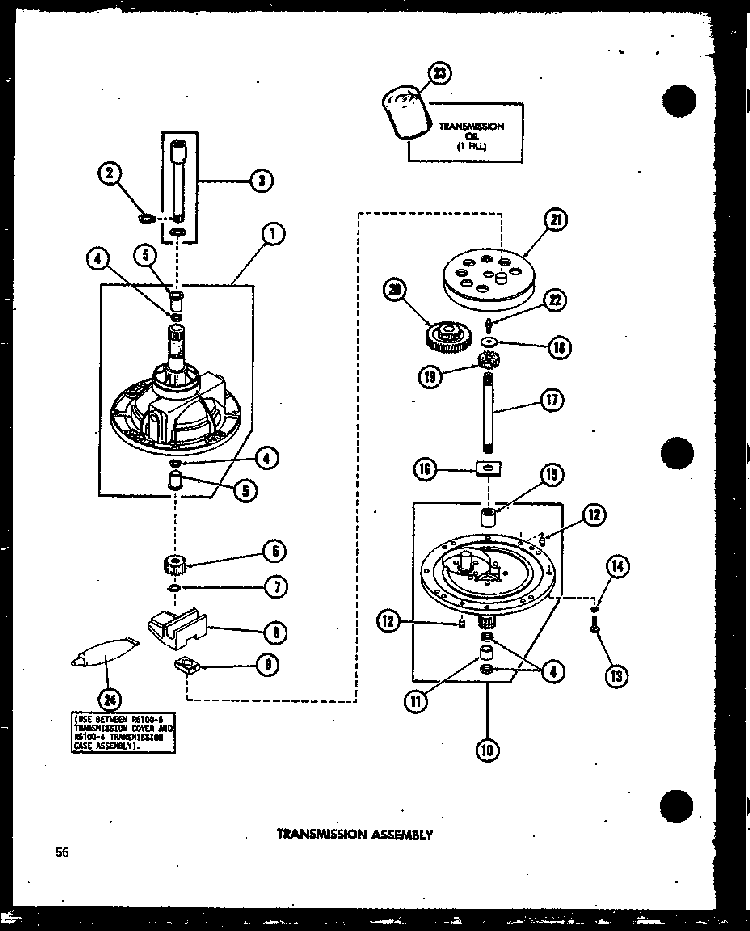 Section 27 Diagram and Parts List for TAA200 P75751-8W Amana Washer