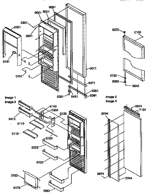 Refrigerator Door Diagram and Parts List for 57089-P1190814WE  Amana Refrigerator