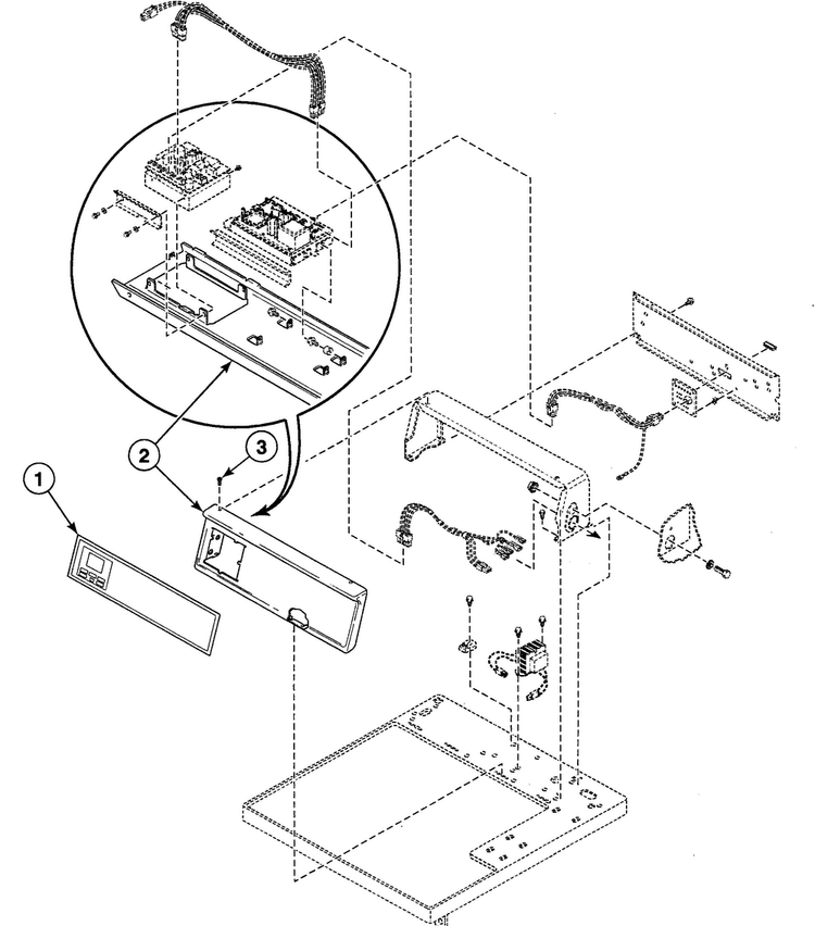 Control Panel Diagram and Parts List for SDEB07QJ1500  Speed Queen Dryer