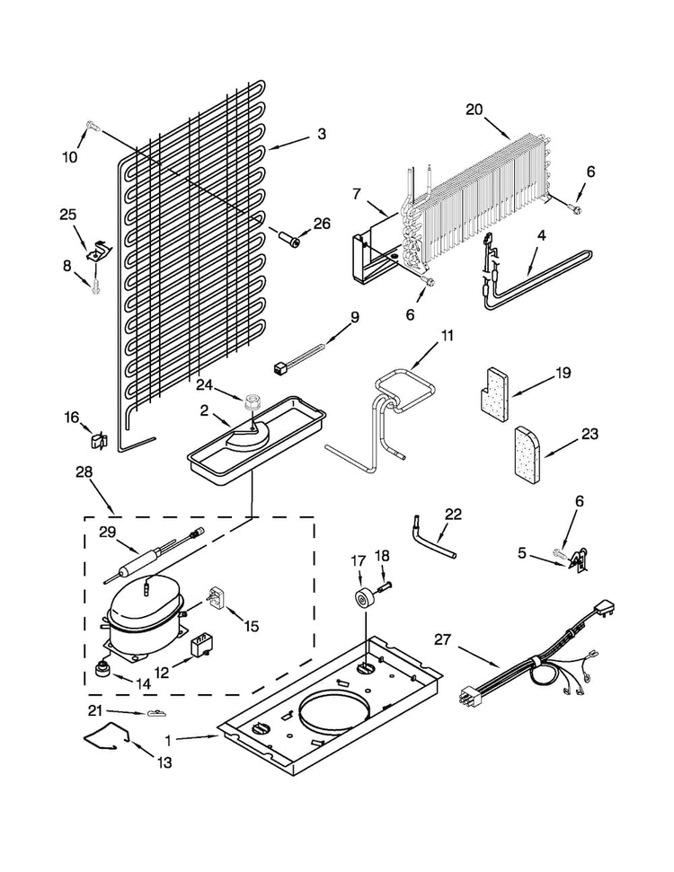 Unit Parts Diagram and Parts List for A4TCNWFBB01  Amana Refrigerator
