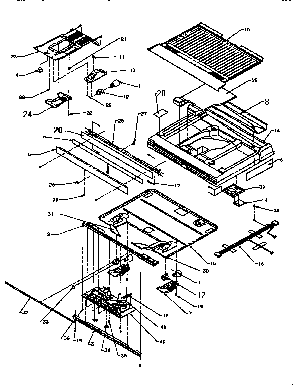 Divider Block Diagram and Parts List for TX19R2-P1158506W  Amana Refrigerator