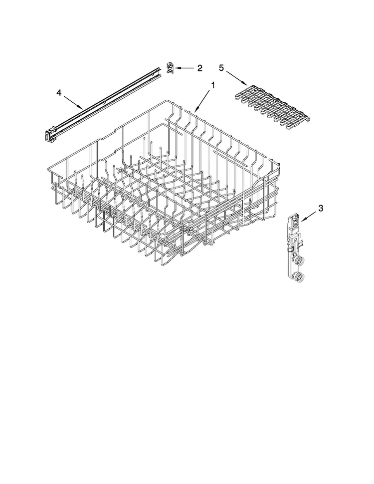 Upper Rack And Track Parts Diagram and Parts List for MDB7749SAW0  Maytag Dishwasher