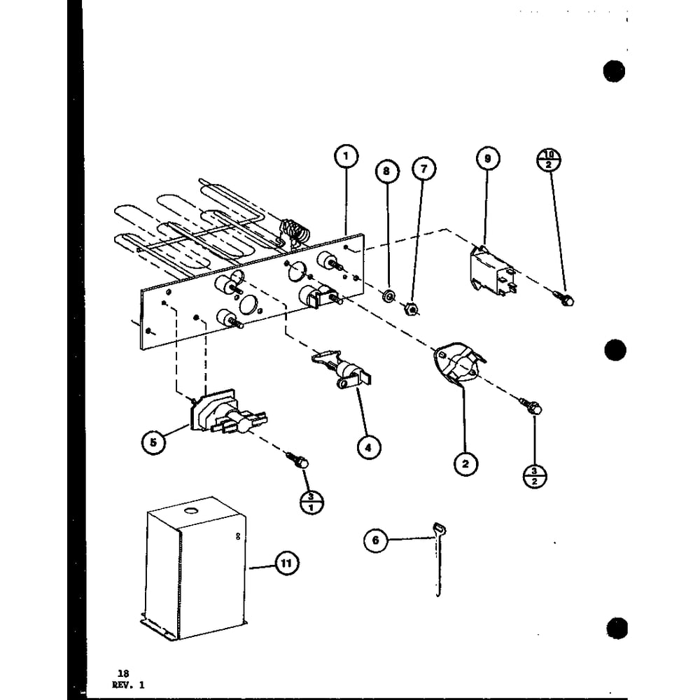 Diagram 5 Diagram and Parts List for AHK-1 P6964501 Amana Air Conditioner