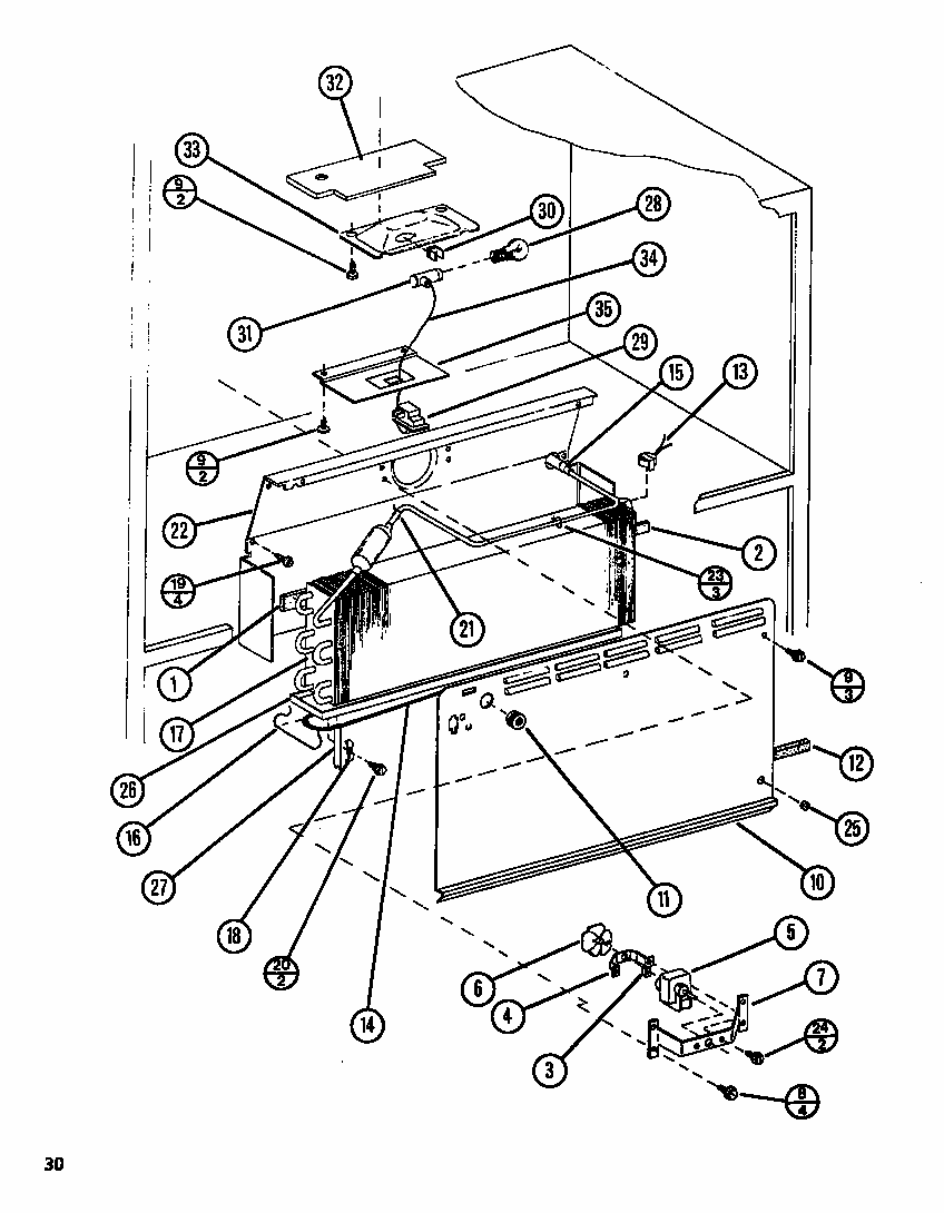 Evaporator (tl20n/p1106213w) (tl20n/p1106214w) (tli20n/p1106222w) (tli20n/p1106223w) Diagram and Parts List for TL18N-P1106211W  Amana Refrigerator