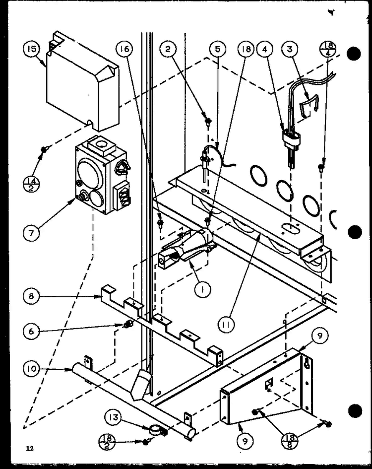 Section 2 Diagram and Parts List for GHI140A35 P6983108F Amana Heater