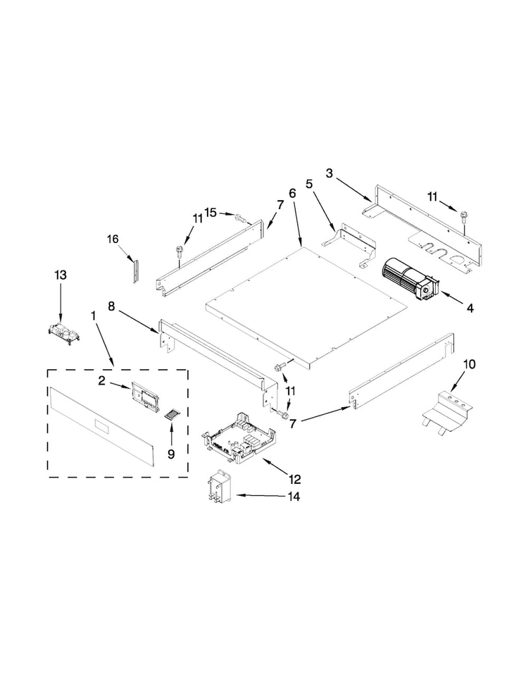 Control Panel Parts Diagram and Parts List for JJW2730WB02  Jenn-Air Wall Oven