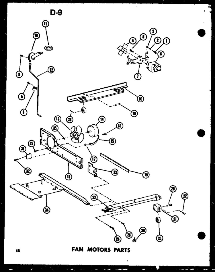 Fan Motors Parts Diagram and Parts List for TC18F-G-P75288-5WG  Amana Refrigerator