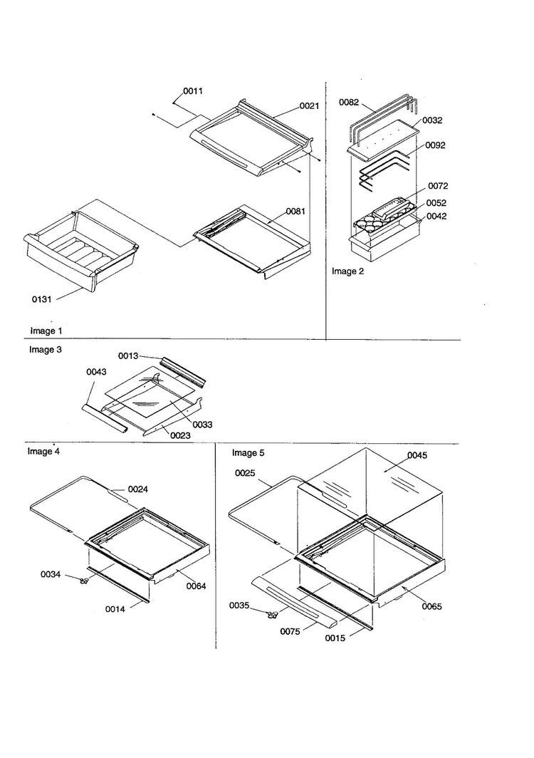Deli/shelves/crisper/accessories Diagram and Parts List for SXD23VL-P1315301WL  Amana Refrigerator