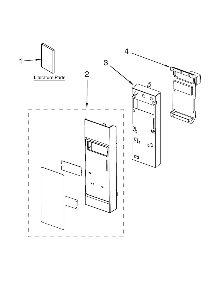 Control Panel Parts Diagram and Parts List for JMV8208WB1  Jenn-Air Microwave