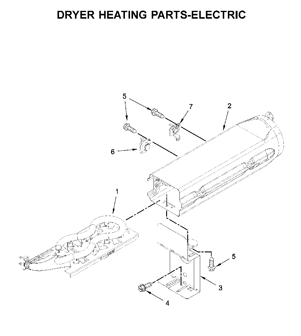 Dryer heating parts-electric Diagram and Parts List for YMED6230HC1  Maytag Dryer