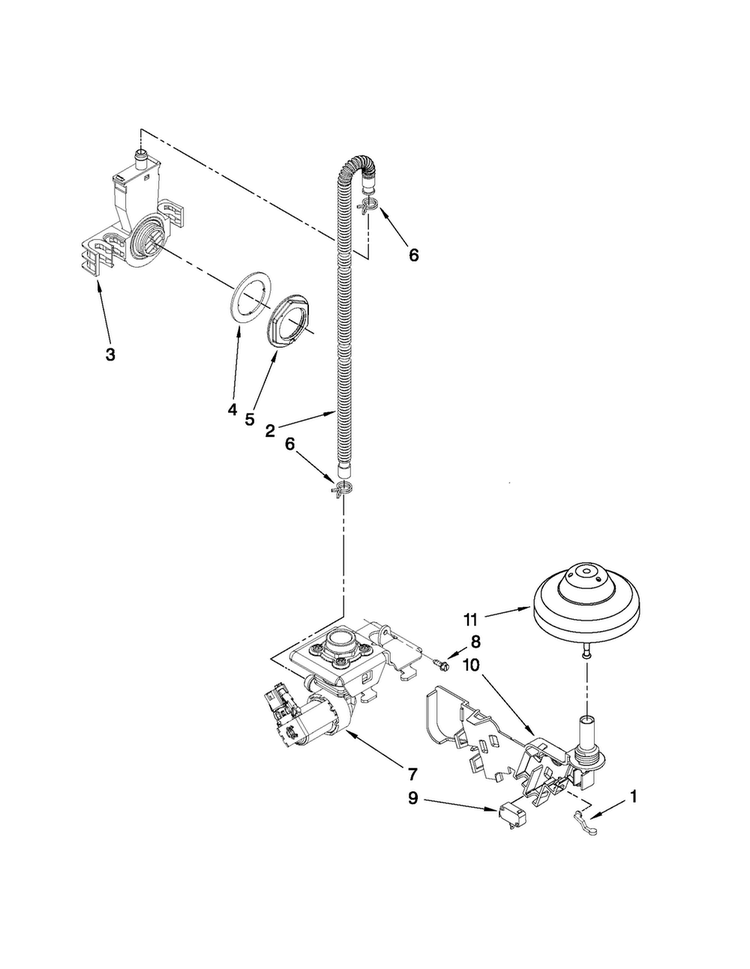 Fill, Drain And Overfill Parts Diagram and Parts List for MDC4809AWB2  Maytag Dishwasher