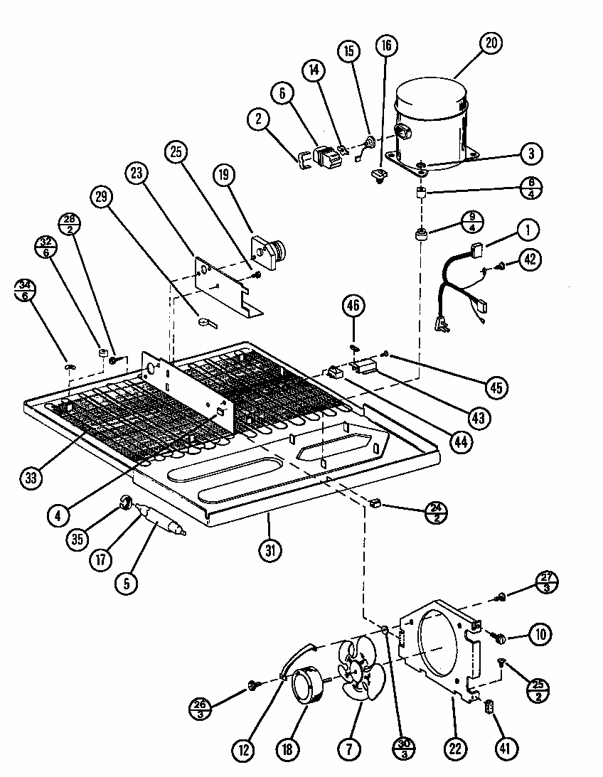 Condenser (tl22n/p1106215w) (tli22n/p1106224w) Diagram and Parts List for TL18N-P1106211W  Amana Refrigerator