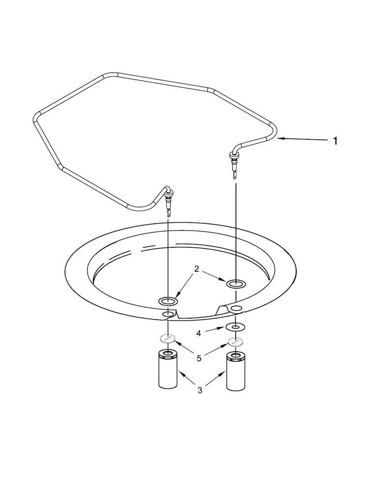 Heater Parts Diagram and Parts List for JDB3650AWF3  Jenn-Air Dishwasher