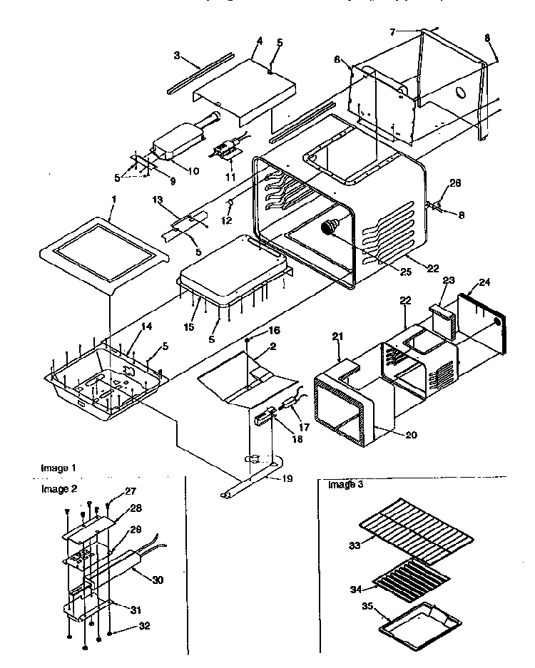 Cavity Diagram and Parts List for ARG7301L-P1143324NL  Amana Range