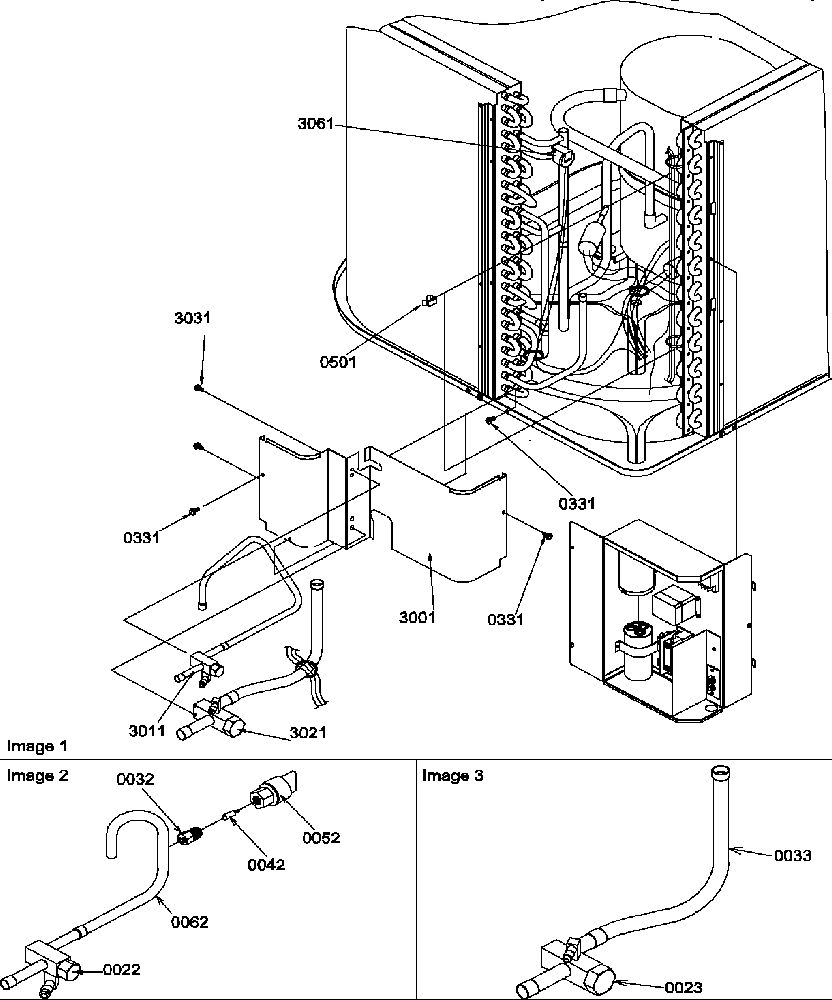 Valves And Wiring Harness Diagram and Parts List for RCC36A3B P1172422C Amana Air Conditioner