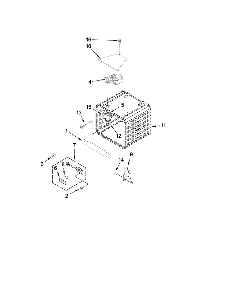 18" Oven Parts Diagram and Parts List for YJDRP548WP00  Jenn-Air Range