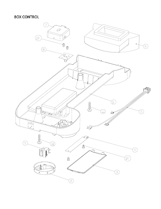 Control Box Parts Diagram and Parts List for 11170719911  Kenmore Refrigerator