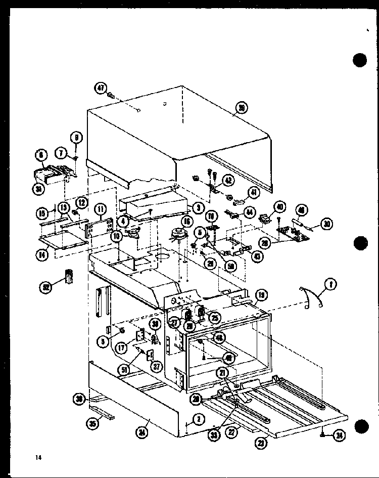 Cabinet Parts Diagram and Parts List for RC10B-DD P73547-2M Amana Microwave