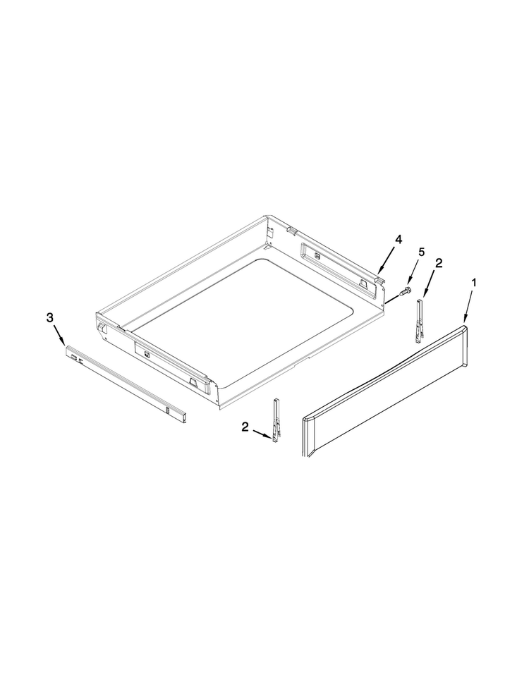 Drawer Parts Diagram and Parts List for MGR8700DW0  Maytag Range