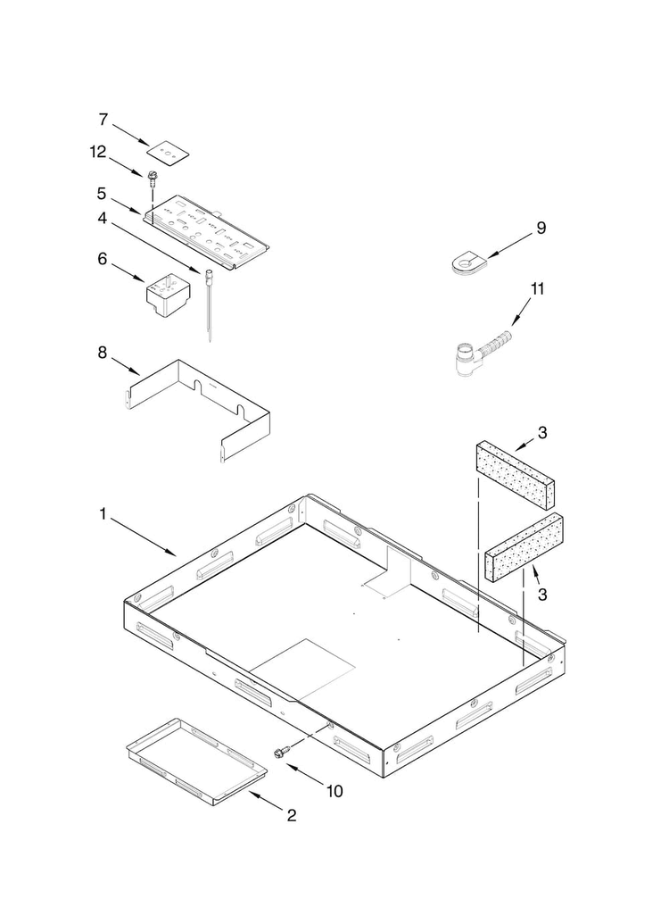 Burner Box Parts Diagram and Parts List for JEC8430BDF10  Jenn-Air Cooktop