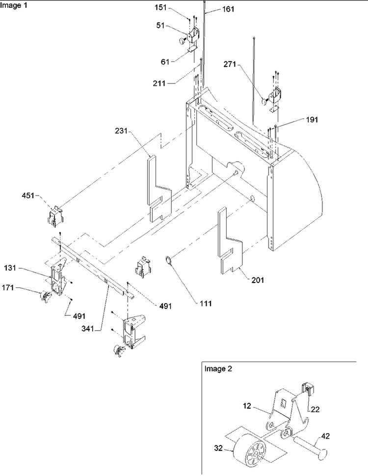Bottom Hinges & Rollers Diagram and Parts List for BB20V1E-P1321314WB  Amana Refrigerator