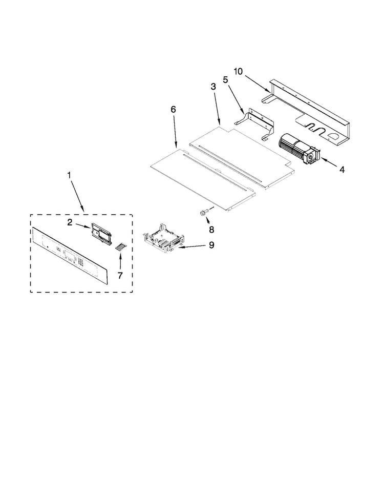 Control Panel Parts Diagram and Parts List for JMW2330WS00  Jenn-Air Microwave