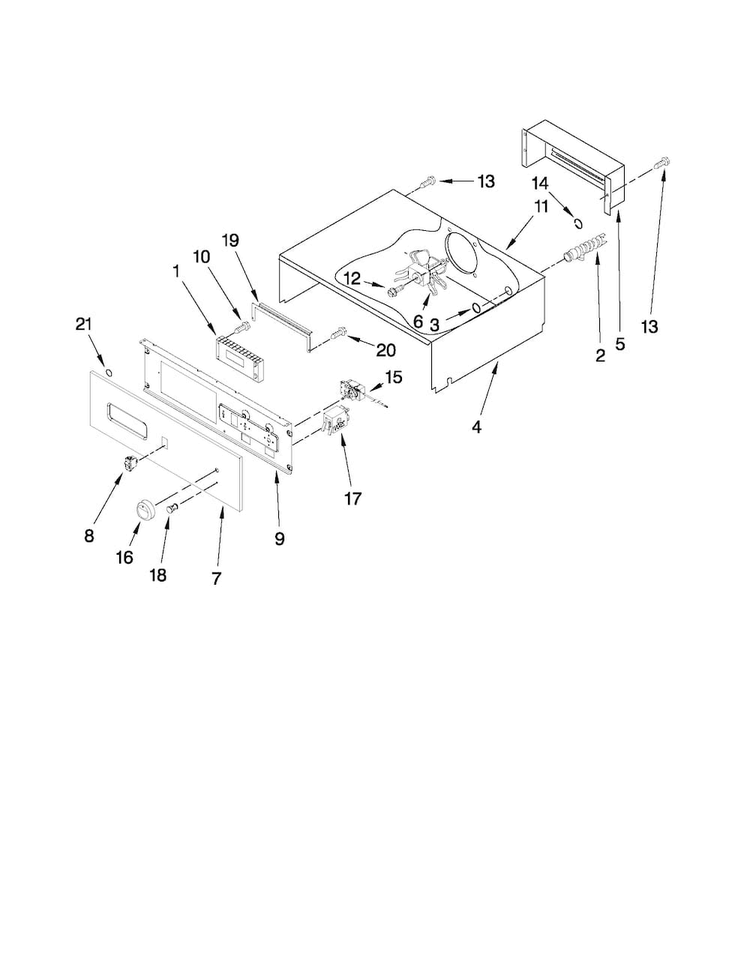 Control Panel Parts Diagram and Parts List for CWE5800ACE28  Maytag Wall Oven