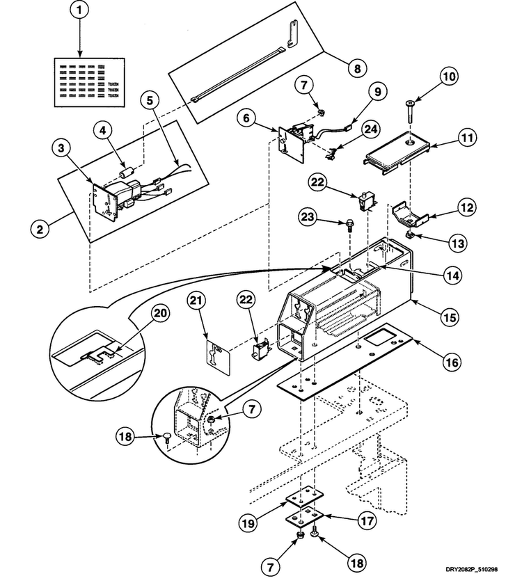 Meter Case Diagram and Parts List for SDEH07QJ1500  Speed Queen Dryer