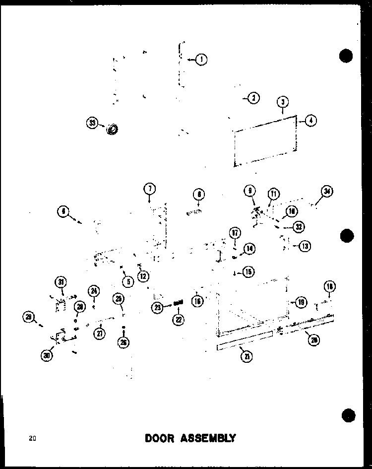 Section 7 Diagram and Parts List for RC-20 P72100-5M Amana Microwave
