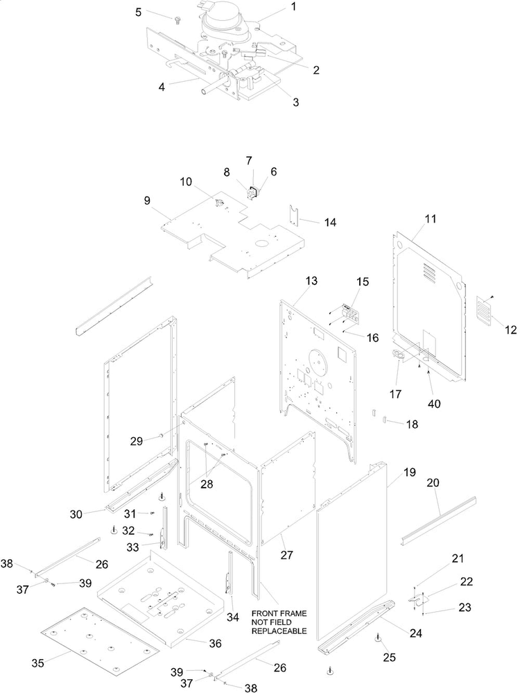 Cabinet Diagram and Parts List for ACS7270AW0  Amana Range