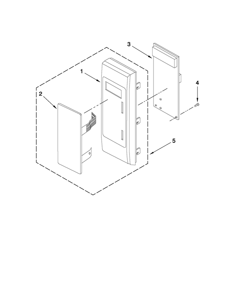 Control Panel Parts Diagram and Parts List for AMC7159TAB1  Amana Microwave