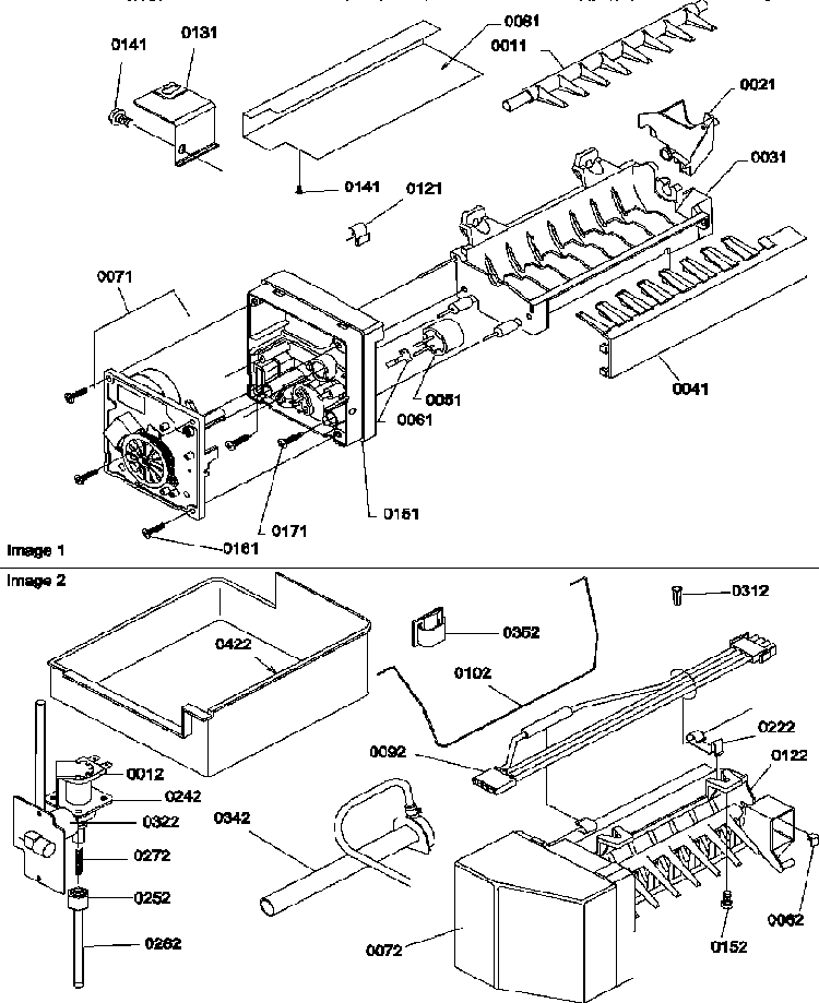 Ice Maker Assembly And Parts Diagram and Parts List for ATS518SW-P1183714WW  Amana Refrigerator