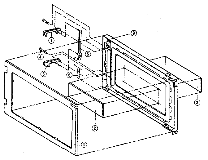 Door Assembly Diagram and Parts List for 8158911390  Kenmore Microwave