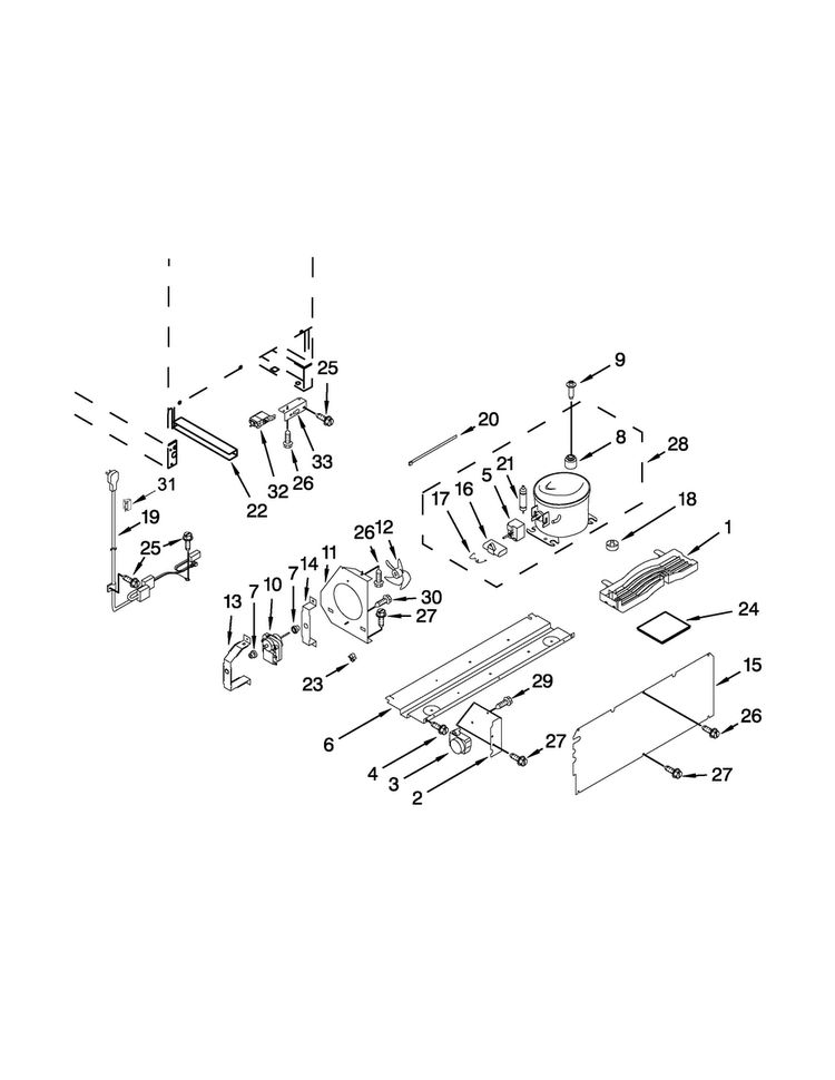 Unit Parts Diagram and Parts List for JUW24FRARS00  Jenn-Air Wine and Beverage Cooler